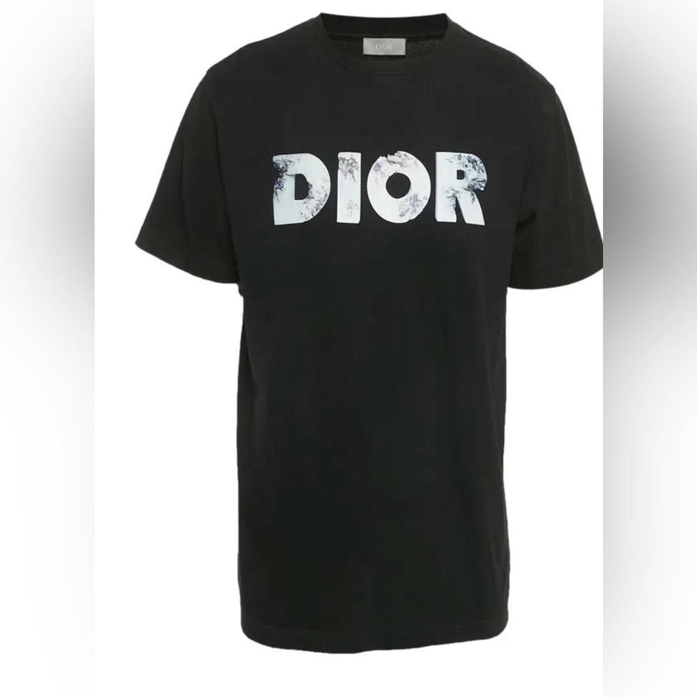 Dior Black T-Shirt with Floral Logo 100% authentic 🔥🔥🔥size Xl